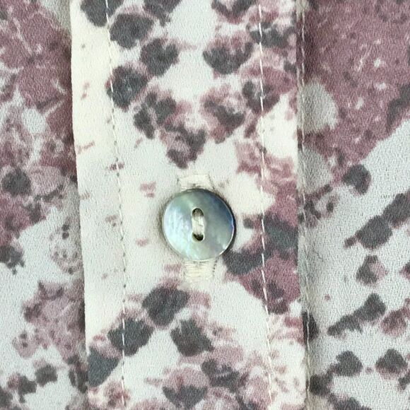 NANETTE Nanette Lepore Snakeskin Print Chiffon Blouse Women’s Size Large Sheer - Picture 3 of 10